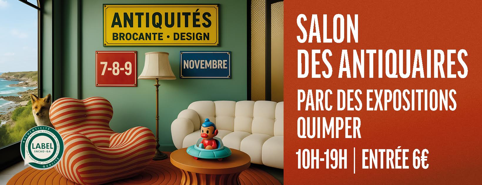 Affiche salon des antiquaires de Quimper