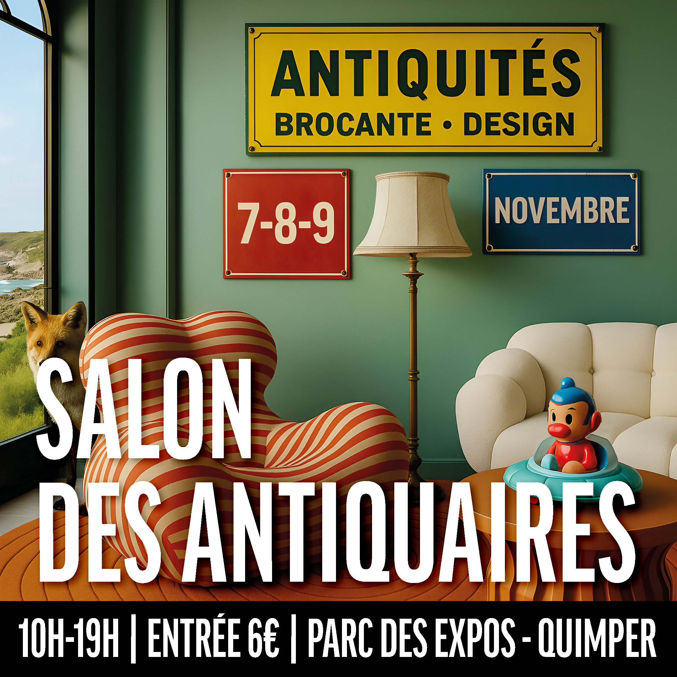 Affiche salon des antiquaires de Quimper