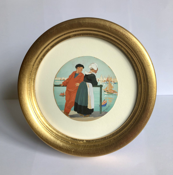 cpa FANTAISIE de 1904 Mignon FEMME en UNIFORME à Mlle JACQUIER de REIMS