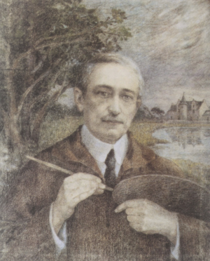 Ferdinand Loyen du Puigaudeau peint par sa femme