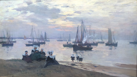 Derniers rayons du soir sur la baie de Concarneau par fernand Le Gout-Gérard