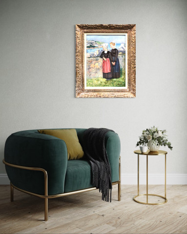 Les deux amies sur les hauteurs de Douarnenez 