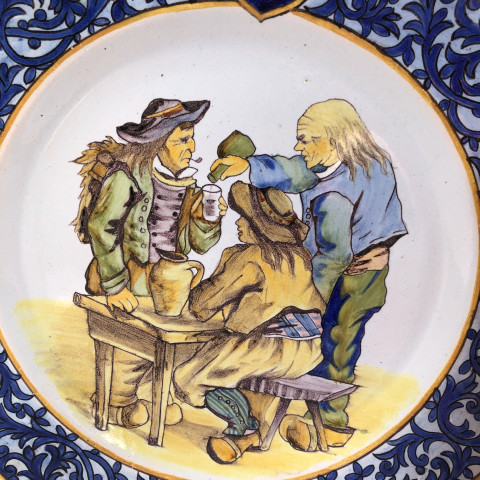 Trois hommes au cabaret de Plogonnec