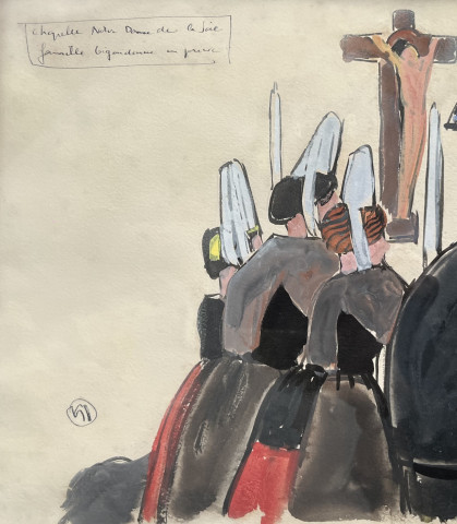 Bigoudens en prière à Notre dame de la Joie