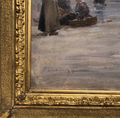 Débarquement des huîtres sur la plage de Cancale