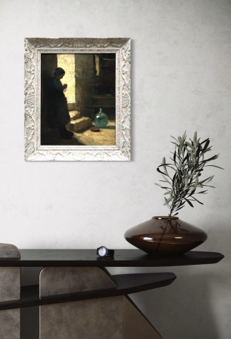 Jeune femme faisant du picot