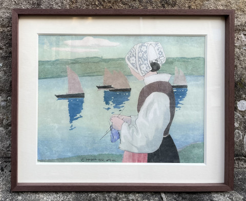 Femme d’Audierne à son ouvrage