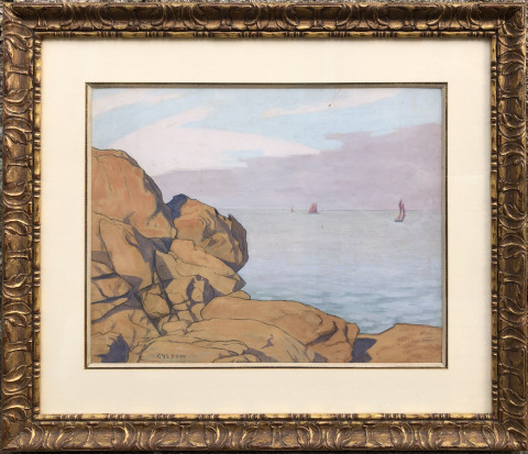 Bateaux en vue de la côte - Louis Cylkow