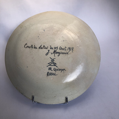 Assiette Du Cercle Du Soldat 1917 à Décor D’une Ronde D’enfants