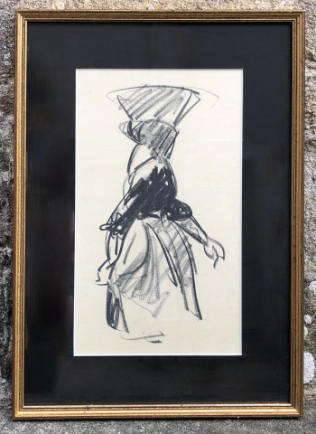 La paludière revenant de la saline