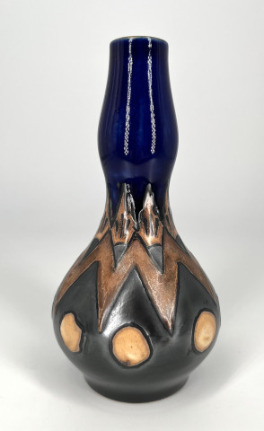 Vase de forme coloquinte à décor géométrique
