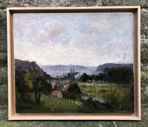 Vue des hauteurs de Quimper par Abel Villard