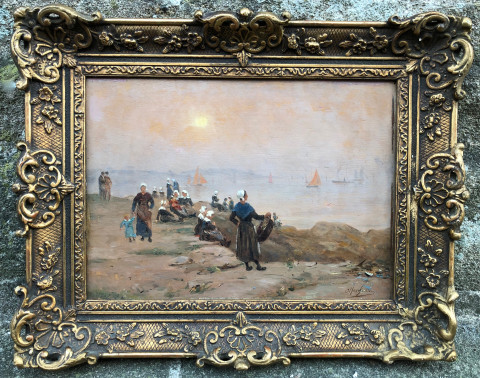 Fin de journée sur la corniche de Concarneau par Alfred Guillou