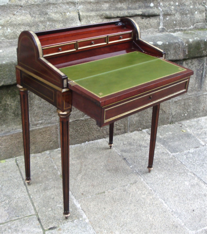 Petit bureau acajou Napoléon III ouvert