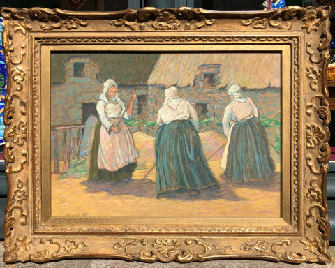 Les batteuses de blé par Henri Delavallée