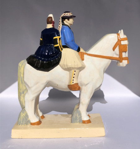Les mariés à cheval (petit modèle) par Émil-Just Bachelet