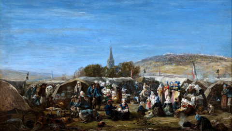 Le pardon de Sainte-Anne-la-Palud par Eugène Boudin