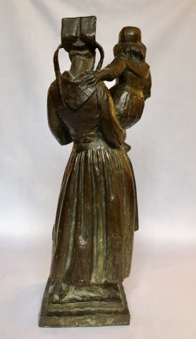 Femme de Plougastel et son enfant par François Méheut