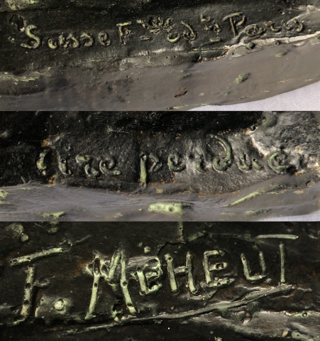 Signatures de la manufacture et l'artiste