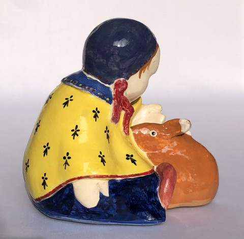 Bébé au lapin par Georges Allier