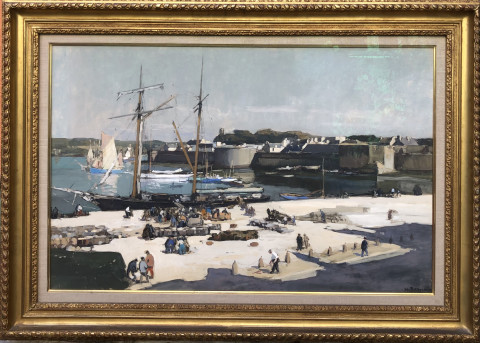 Animation sur le port de Concarneau par Henri Barnoin