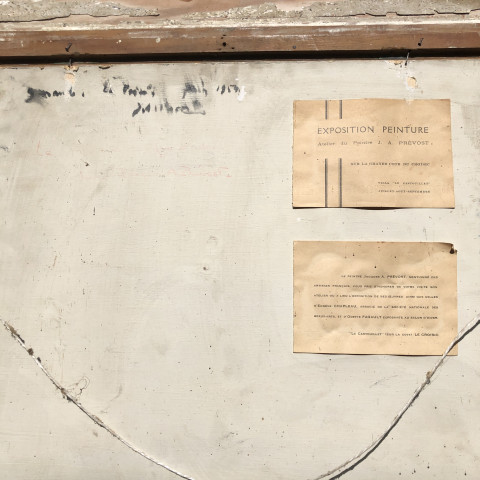 Inscription au dos