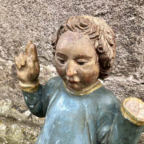 Jésus en bois polychrome fin XVIIe