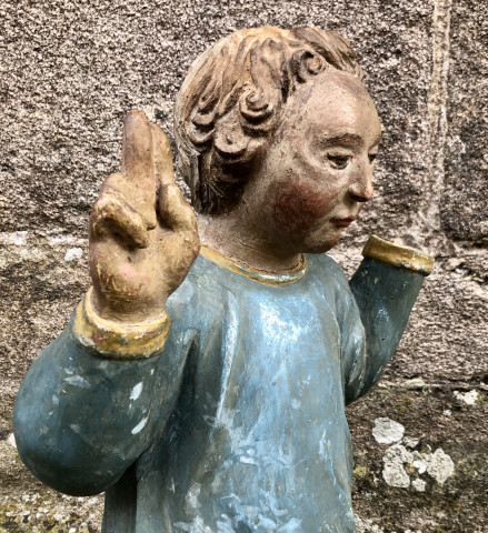 Jésus en bois polychrome fin XVIIe