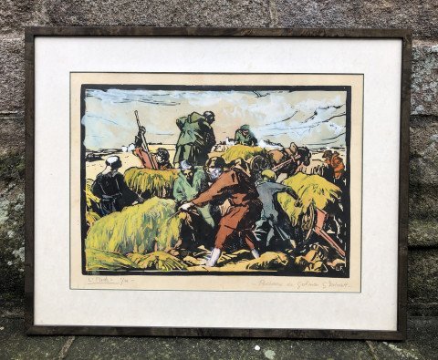 Pêcheurs de goémon à St Edwett par Lionel Floch