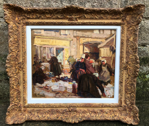 Marché aux faïences à Douarnenez par Lionel Floch