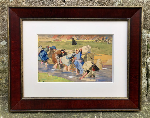 Bigoudènes au lavoir par Lucien Simon