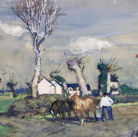 Entre ciel et terre, un jour d’hiver par Lucien Simon