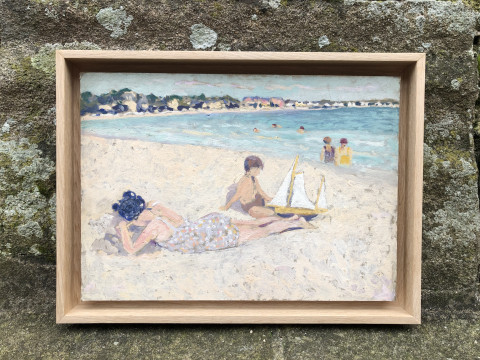 Enfants sur la plage de La Baule par Michel-Auguste Colle