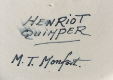 Signature de la manufacture et de l'artiste
