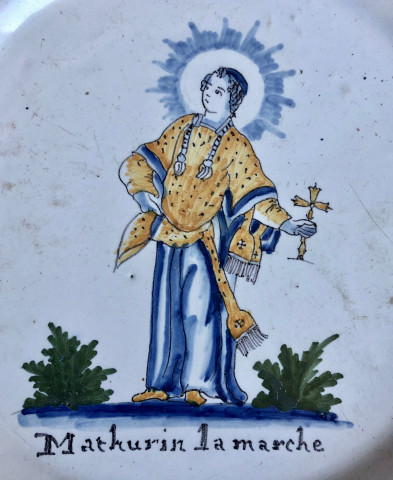 Assiette au rare patronyme de Mathurin Lamarche XVIIIe