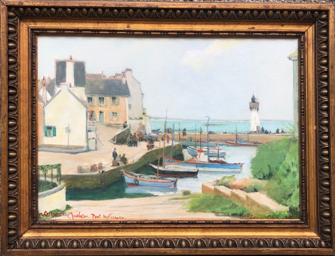 Le port de Port-haliguen à Quiberon en 1956 par Paul Geny