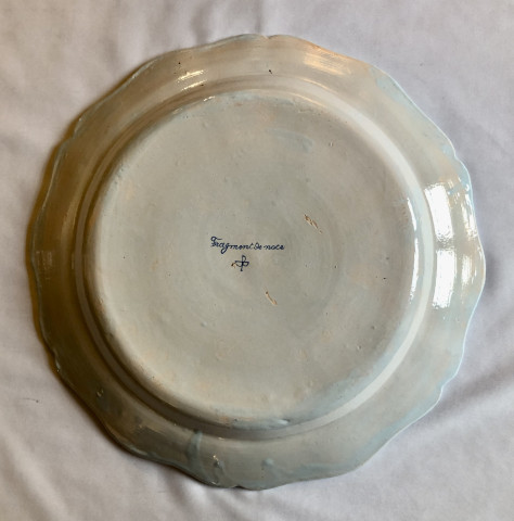 Plat Porquier Beau à décor de noce