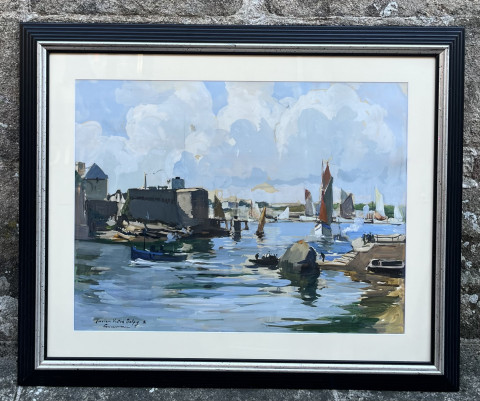   Le port de Concarneau par Lucien-Victor Delpy