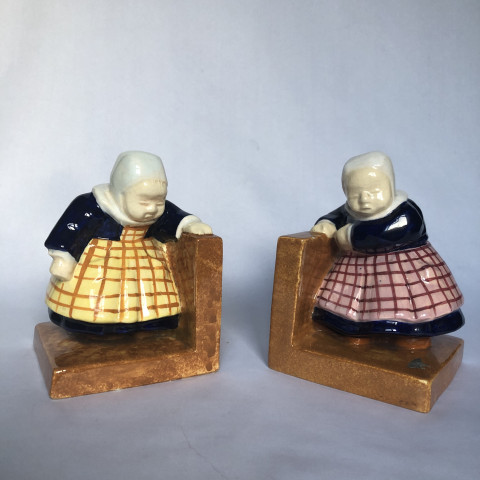 Paire de serre-livres aux fillettes