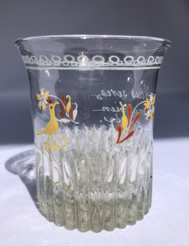 Verre à devise XVIIIe