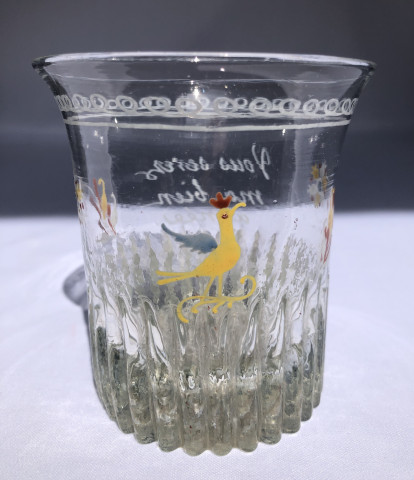 Verre à devise XVIIIe