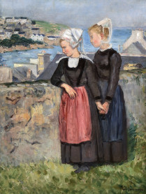 Les deux amies sur les hauteurs de Douarnenez 