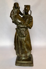 Femme de Plougastel et son enfant par François Méheut