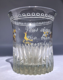 Verre à devise XVIIIe