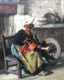 Bretonne à son rouet par Georges Boisselier