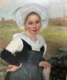 Portrait d'une jeune fille de Châteaulin par H. C. D'Estienne