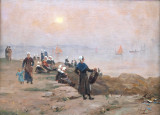 Fin de journée sur la corniche de Concarneau par Alfred Guillou