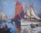 Bateaux au port par Barnoin