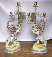 Paire de candélabres aux lions par Émile Gallé