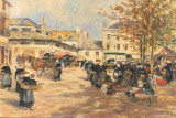 Jour de marché devant les anciennes halles de Concarneau par Le Gout-Gérard